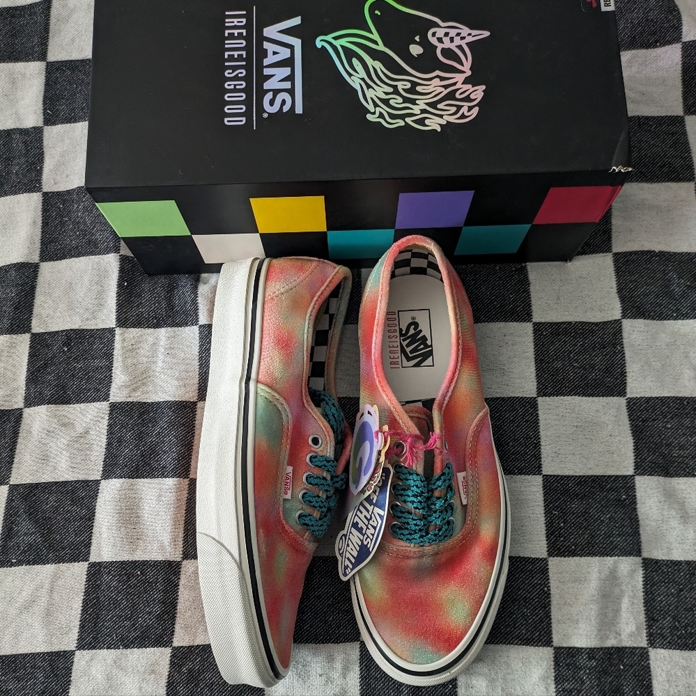 Vans Authentic 44 D Multicolor Felt Women 10.5 Irene Is Good Release 10/28/2022 - Picture 5 of 11